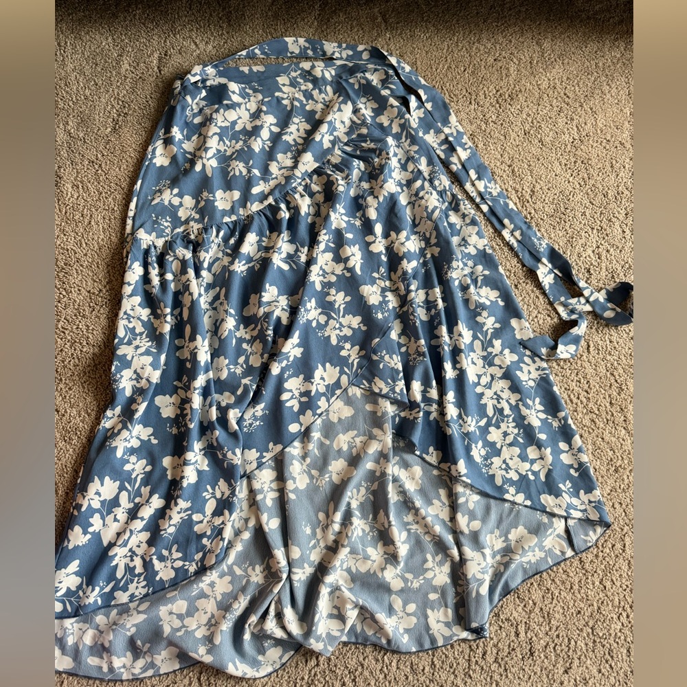 Pink lily wrap skirt